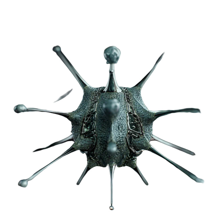 Metal Organic Sculpture Vinyl Car Decal Sticker – Waterproof & UV-Resistant 8"