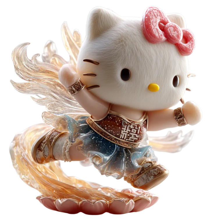 Celestial Hello Kitty Vinyl Car Decal Sticker – Waterproof & UV-Resistant 8"