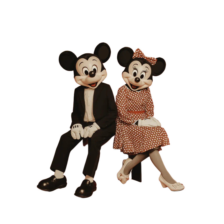 Mickey And Minnie Vinyl Car Decal Sticker – Waterproof & UV-Resistant 8"