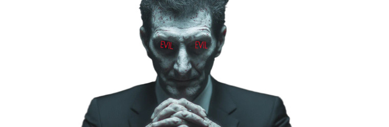 Evil Suited Man Vinyl Car Decal Sticker – Waterproof & UV-Resistant 8"