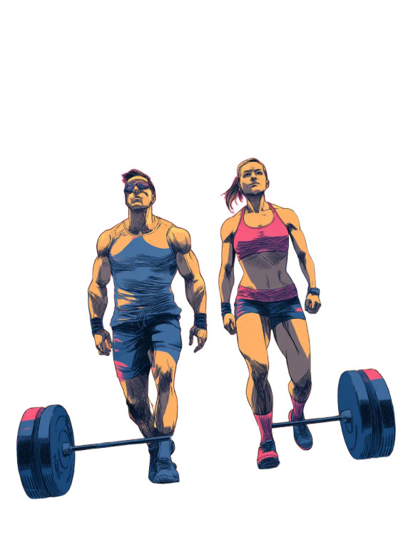 Summer Crossfit Duo Vinyl Car Decal Sticker – Waterproof & UV-Resistant 8"