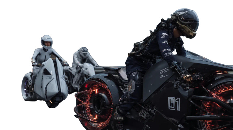 Futuristic Racing Motorcycles Vinyl Car Decal Sticker – Waterproof & UV-Resistant 8"