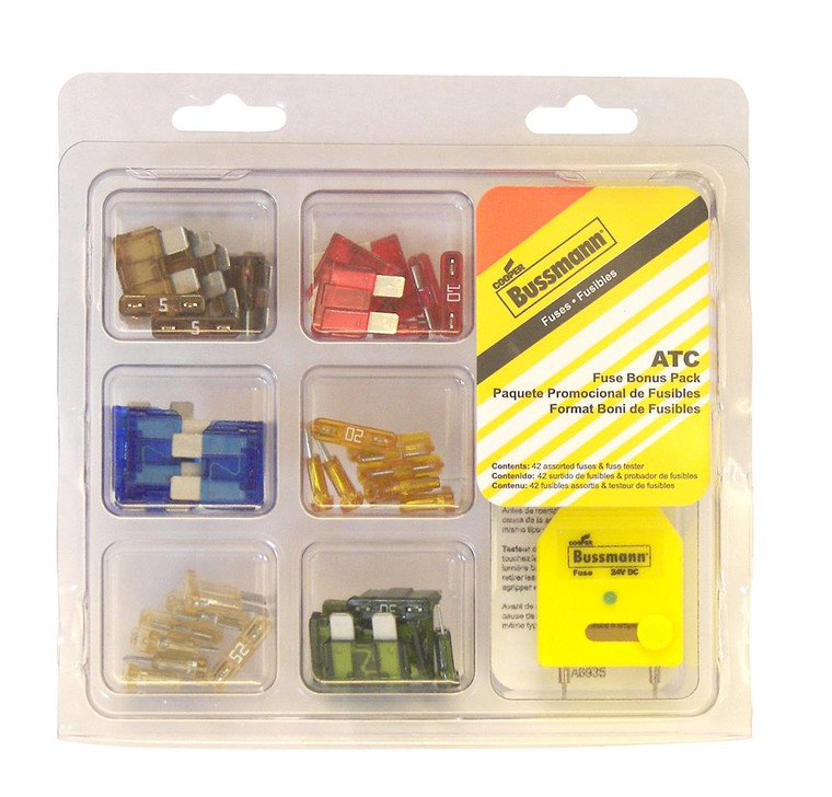 Bussman Fuse Assortment NO.44 ATC Blade Fuse; Clamshell Package