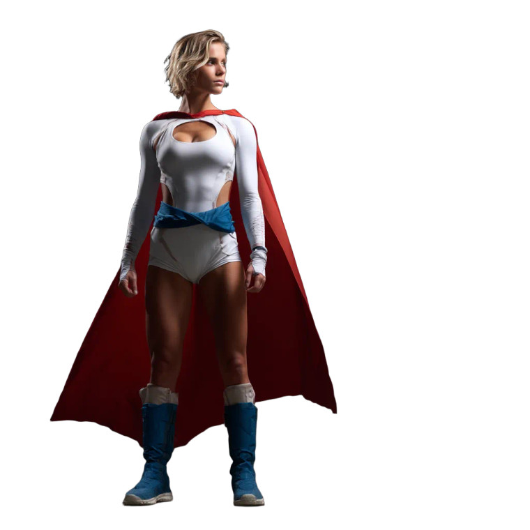 Muscular Superheroine Vinyl Car Decal Sticker – Waterproof & UV-Resistant 8"