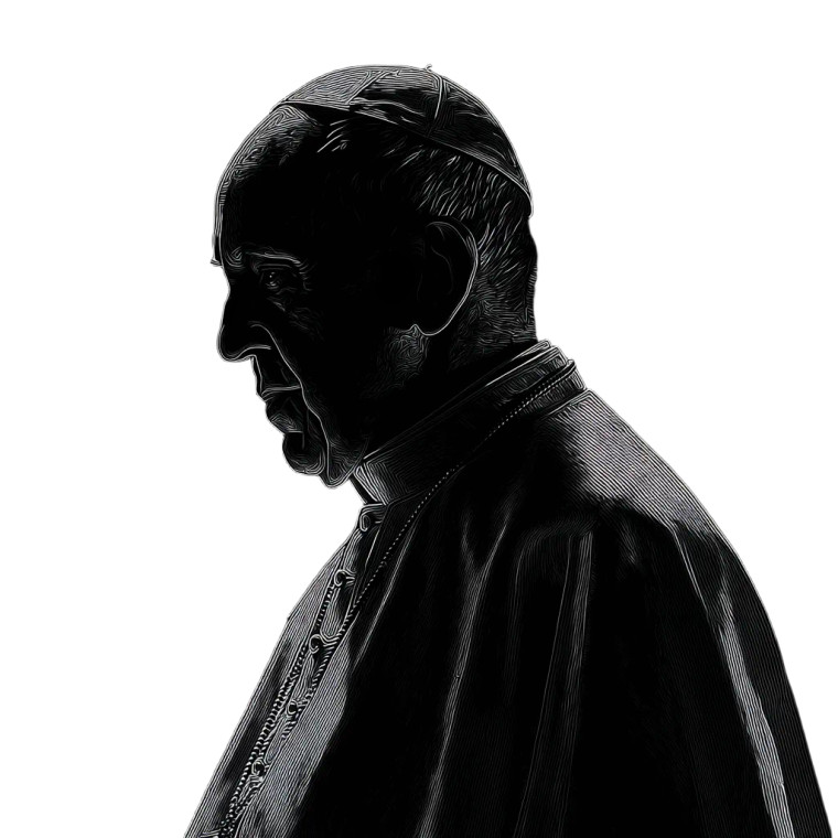 Pope Francis Illustration Vinyl Car Decal Sticker – Waterproof & UV-Resistant 8"