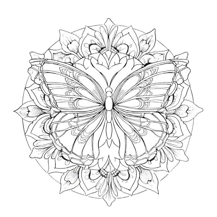 Mandala Butterfly Vinyl Car Decal Sticker – Waterproof & UV-Resistant 8"