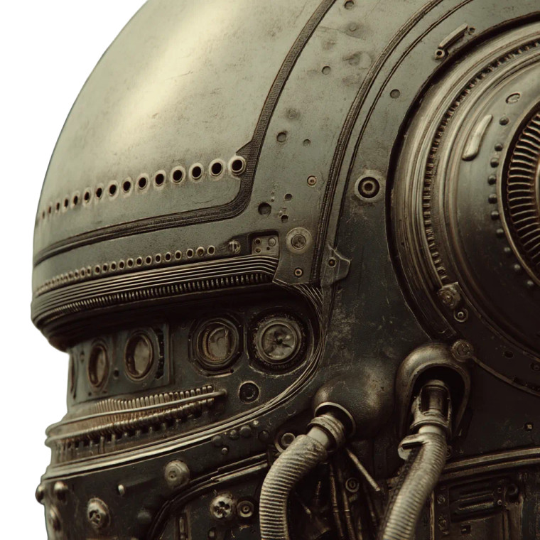 Biomechanical Cockpit Vinyl Car Decal Sticker – Waterproof & UV-Resistant 8"