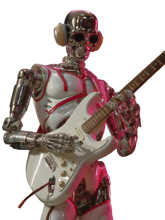 Retro Futuristic Robot Vinyl Car Decal Sticker – Waterproof & UV-Resistant 8"