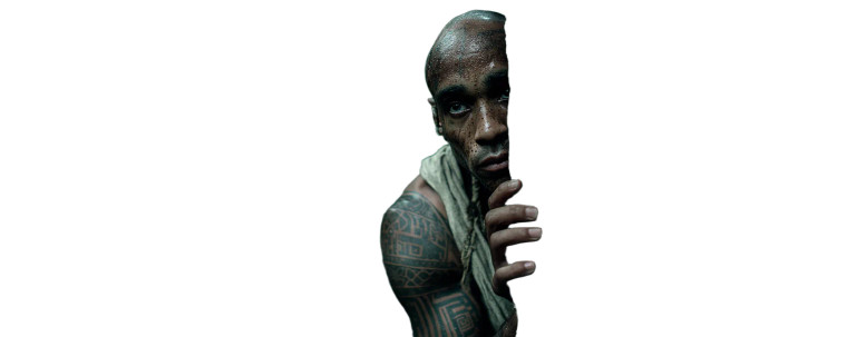 Tribal Man Hiding Vinyl Car Decal Sticker – Waterproof & UV-Resistant 8"