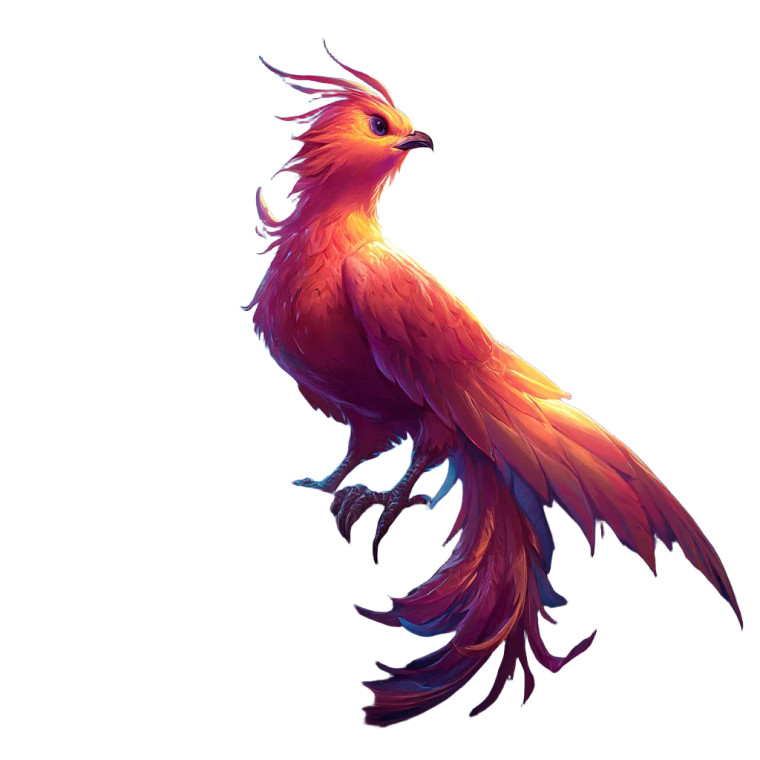 Moonlit Phoenix Vinyl Car Decal Sticker – Waterproof & UV-Resistant 8"