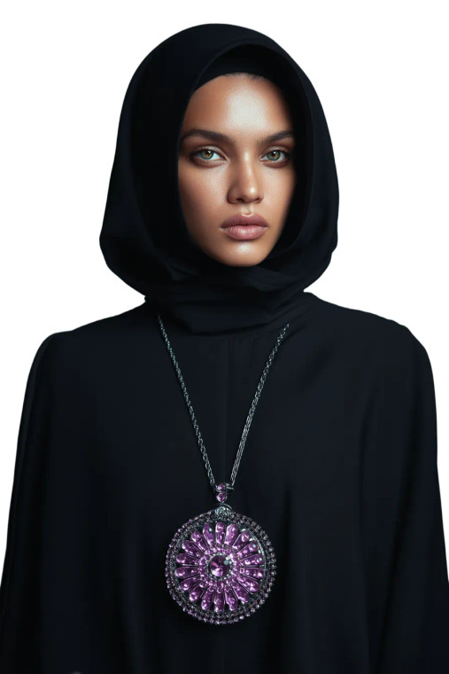 Avant-Garde Hijabi Model Vinyl Car Decal Sticker – Waterproof & UV-Resistant 8"