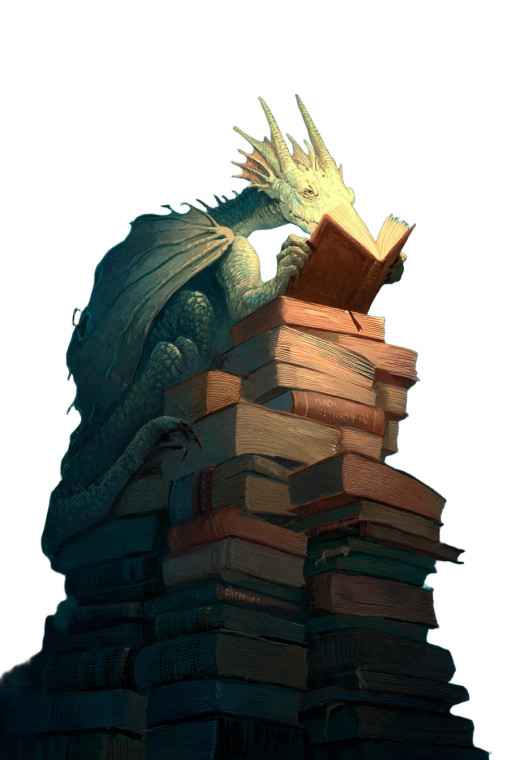 Dragon On Books Vinyl Car Decal Sticker – Waterproof & UV-Resistant 8"
