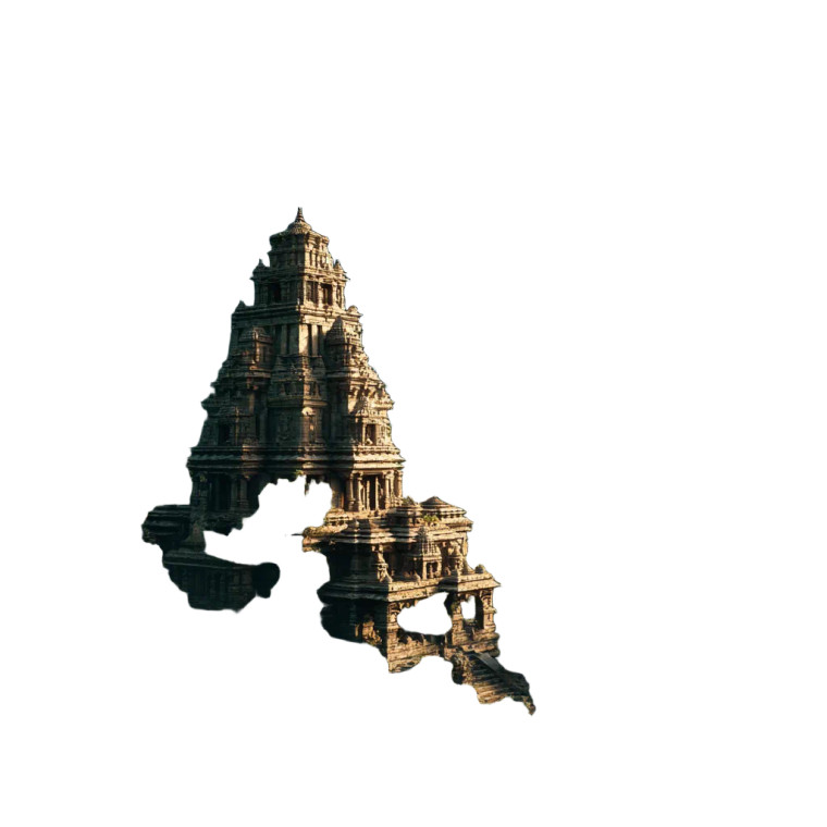 Sacred Shiva Temple Vinyl Car Decal Sticker – Waterproof & UV-Resistant 8"