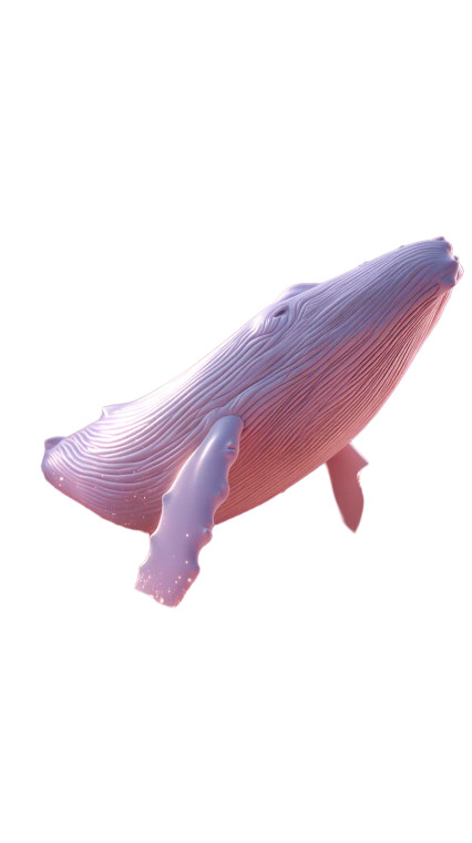 Majestic Surreal Whale Vinyl Car Decal Sticker – Waterproof & UV-Resistant 8"