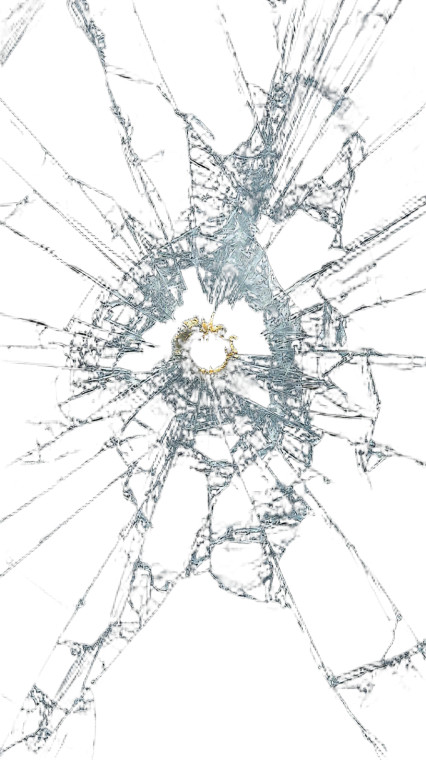 Cracked Glass Bullet Hole Vinyl Car Decal Sticker – Waterproof & UV-Resistant 8"