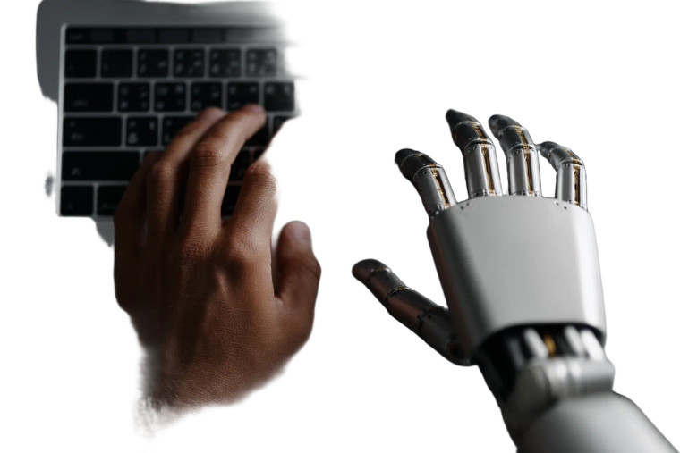 Typing Hands Contrast Vinyl Car Decal Sticker – Waterproof & UV-Resistant 8"