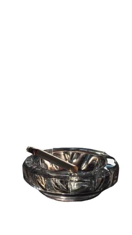 Elegant Glass Ashtray Vinyl Car Decal Sticker – Waterproof & UV-Resistant 8"