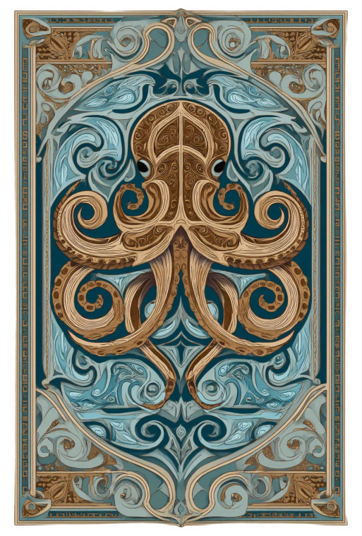 Haida Octopus Art Vinyl Car Decal Sticker – Waterproof & UV-Resistant 8"