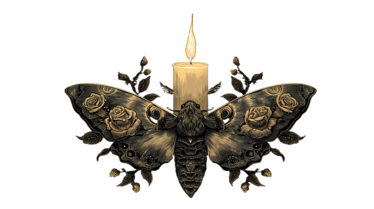 Elegant Moth Flame Vinyl Car Decal Sticker – Waterproof & UV-Resistant 8"