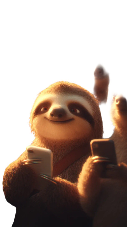 Sloths In Subway Vinyl Car Decal Sticker – Waterproof & UV-Resistant 8"