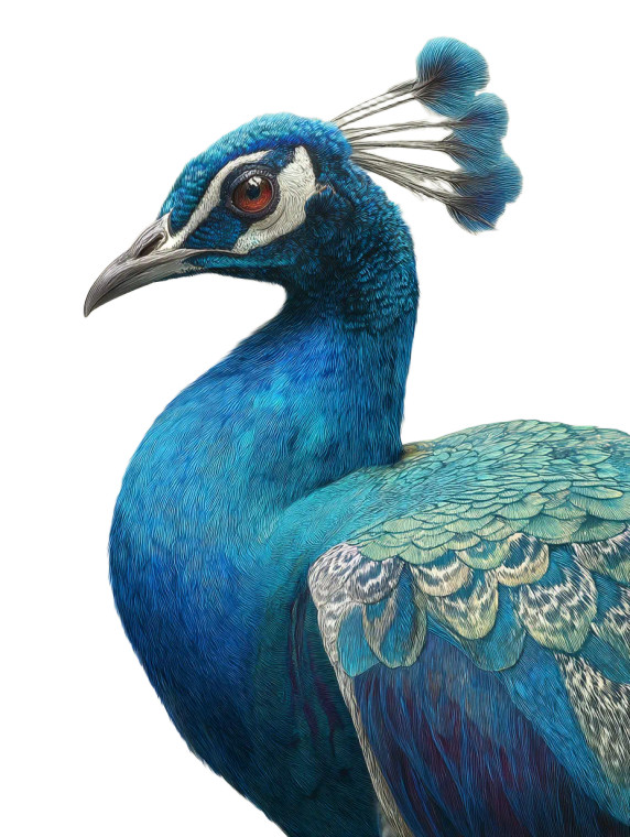 Cool Peacock Vinyl Car Decal Sticker – Waterproof & UV-Resistant 8"