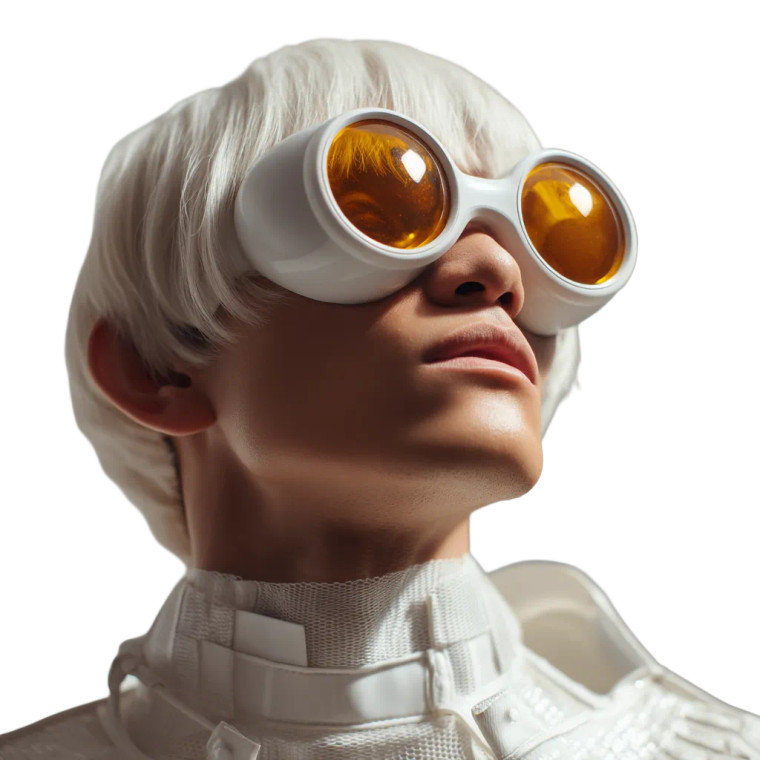 Futuristic Male Model V3 Vinyl Car Decal Sticker – Waterproof & UV-Resistant 8"