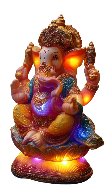 Vibrant Lord Ganesha Vinyl Car Decal Sticker – Waterproof & UV-Resistant 8"