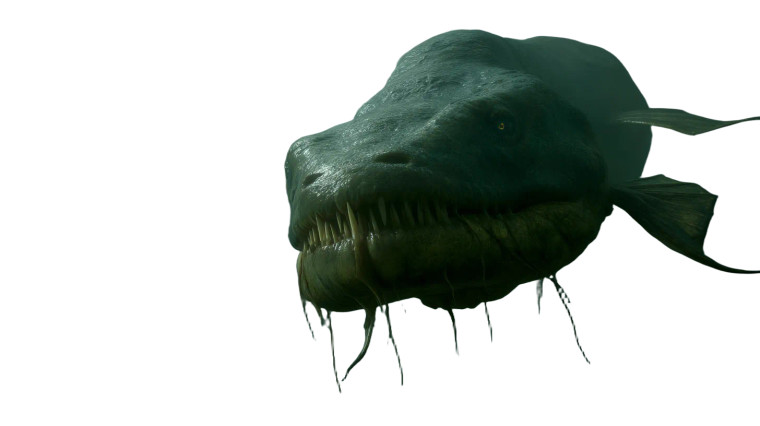 Giant Piranhadon Swimming Vinyl Car Decal Sticker – Waterproof & UV-Resistant 8"