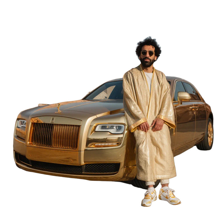 Salah In Golden Garb Vinyl Car Decal Sticker – Waterproof & UV-Resistant 8"