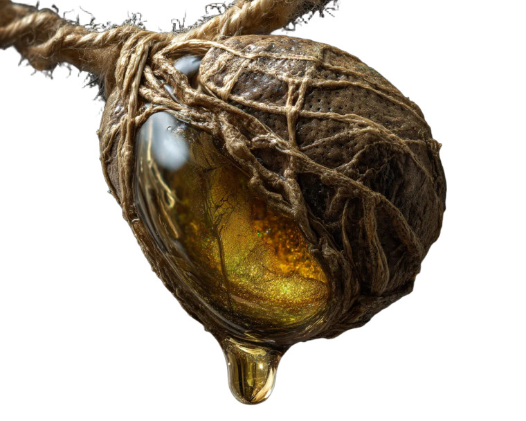 Golden Droplet Cocoon Vinyl Car Decal Sticker – Waterproof & UV-Resistant 8"