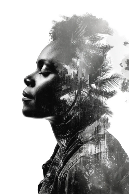 Tropical Portrait Vinyl Car Decal Sticker – Waterproof & UV-Resistant 8"