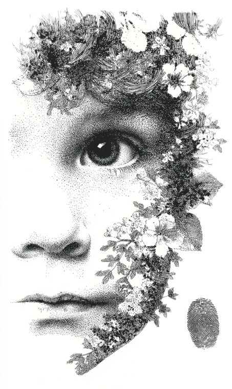 Child'S Floral Face Vinyl Car Decal Sticker – Waterproof & UV-Resistant 8"