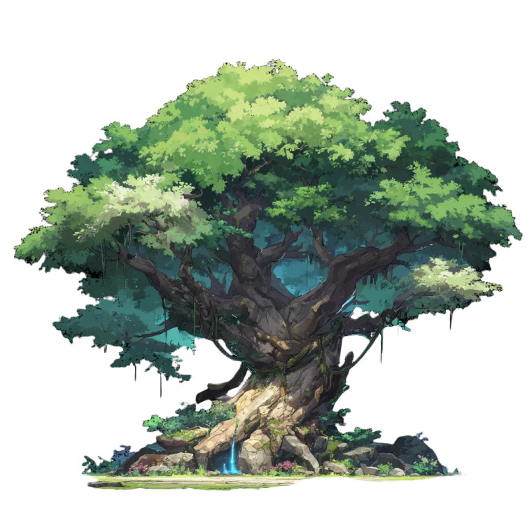 Lush Fantasy Tree Vinyl Car Decal Sticker – Waterproof & UV-Resistant 8"