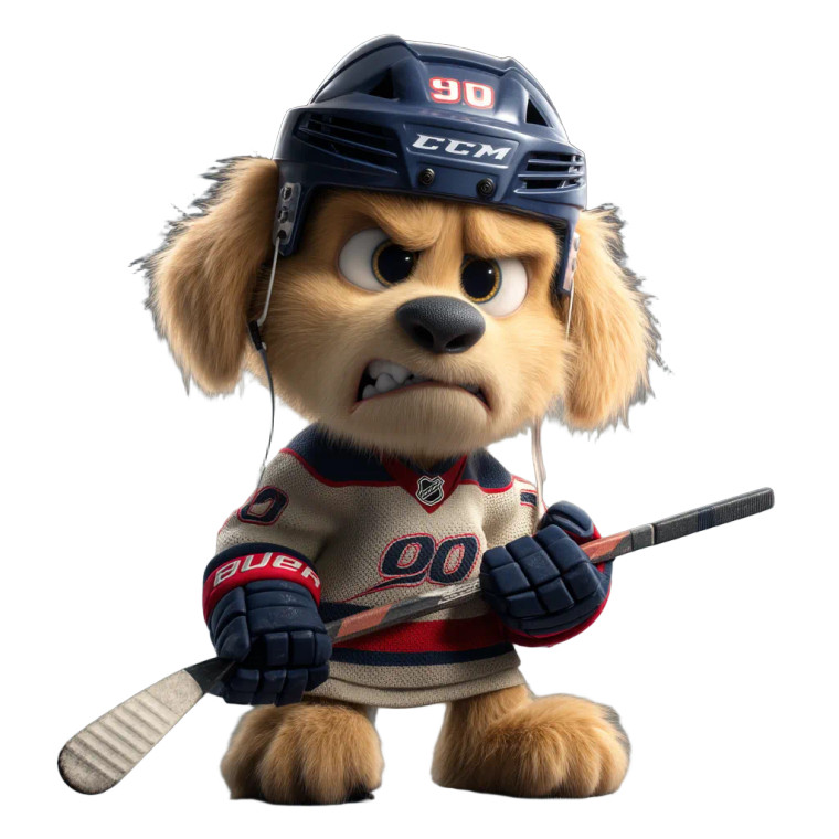 Hockey Puppy Vinyl Car Decal Sticker – Waterproof & UV-Resistant 8"