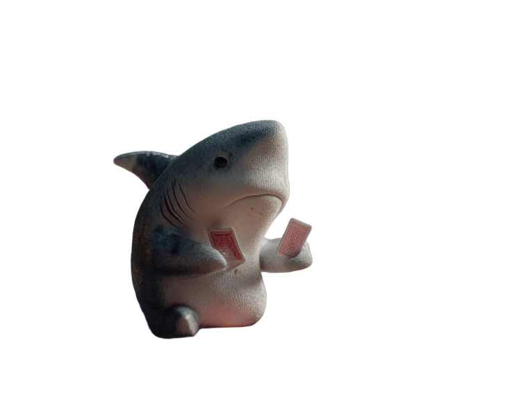 Baby Shark Poker Vinyl Car Decal Sticker – Waterproof & UV-Resistant 8"