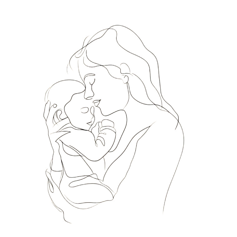 Mother Holding Baby Vinyl Car Decal Sticker – Waterproof & UV-Resistant 8"