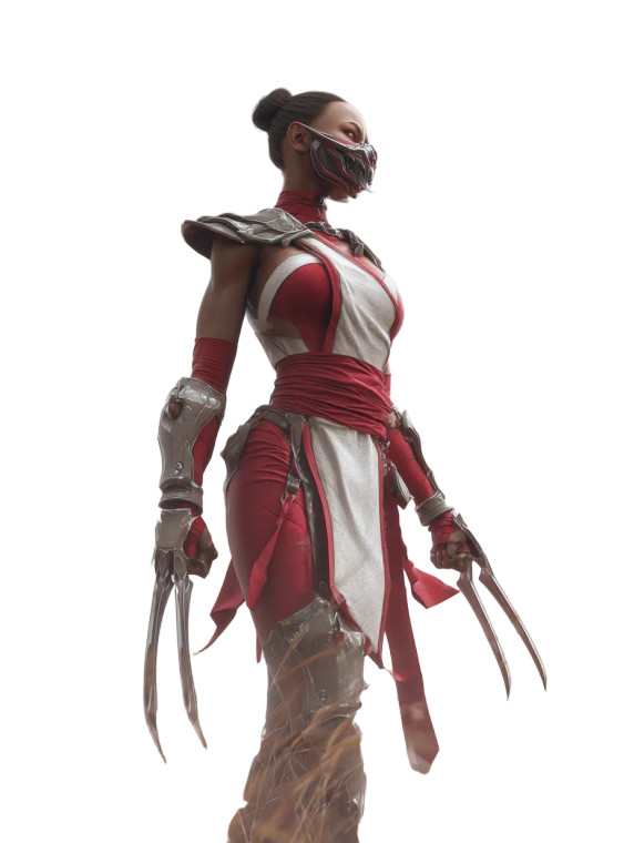 Female Baraka Ninja Vinyl Car Decal Sticker – Waterproof & UV-Resistant 8"