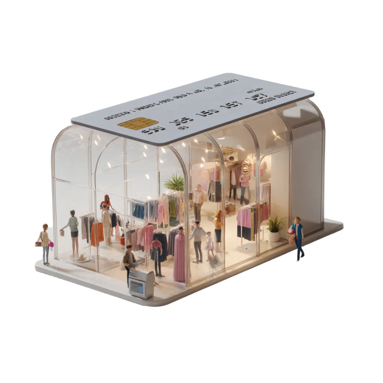 Miniature Shopping Diorama V3 Vinyl Car Decal Sticker – Waterproof & UV-Resistant 8"