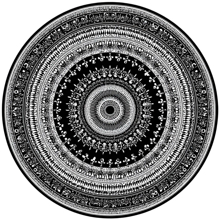 Circle Mandala Design Vinyl Car Decal Sticker – Waterproof & UV-Resistant 8"