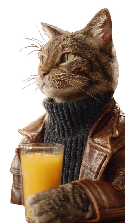 Anthropomorphic Cat Barista Vinyl Car Decal Sticker – Waterproof & UV-Resistant 8"