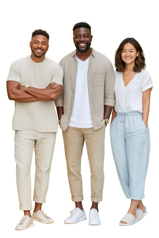 Diverse Trio Portrait Vinyl Car Decal Sticker – Waterproof & UV-Resistant 8"