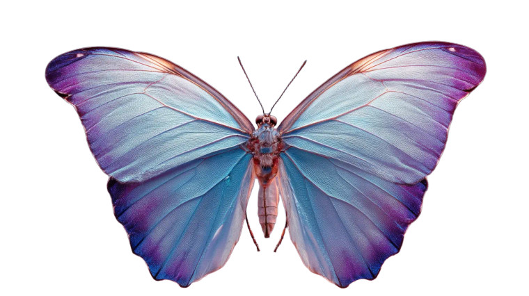 Blue Butterfly V4 Vinyl Car Decal Sticker – Waterproof & UV-Resistant 8"