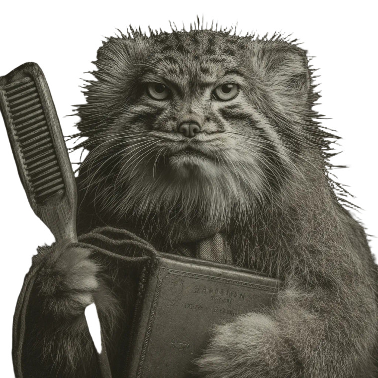 Pallas’S Cat Comb V2 Vinyl Car Decal Sticker – Waterproof & UV-Resistant 8"