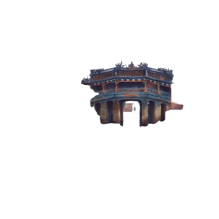 Hoi An Bridge Vinyl Car Decal Sticker – Waterproof & UV-Resistant 8"