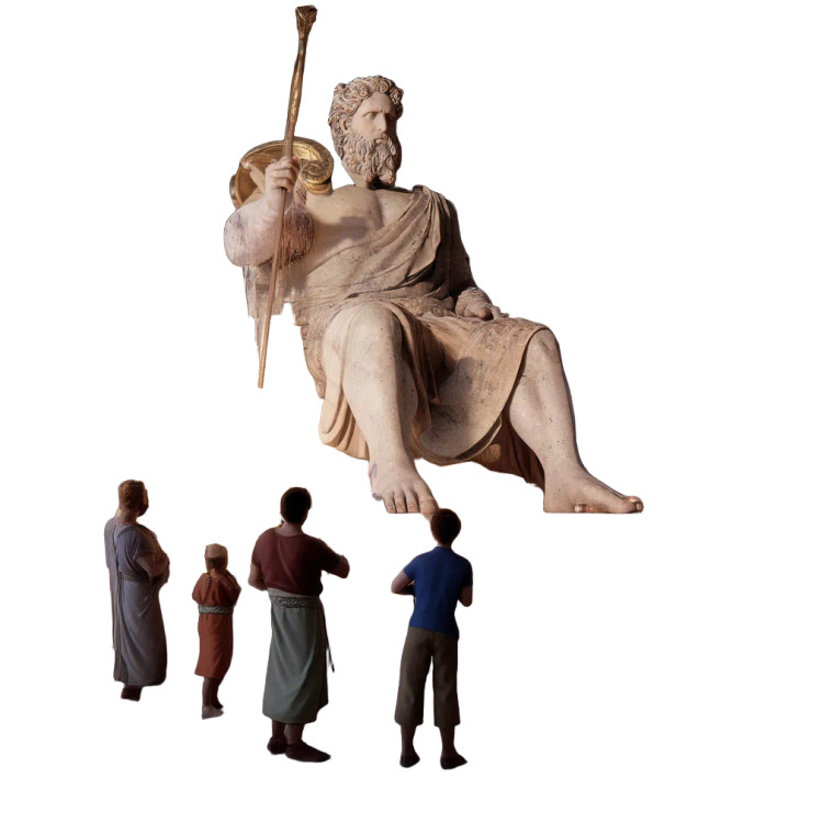 Statue Of Zeus V2 Vinyl Car Decal Sticker – Waterproof & UV-Resistant 8"