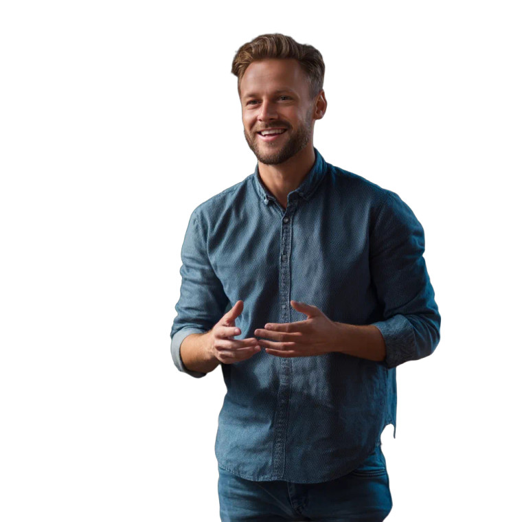 Smiling Slavic Presenter Vinyl Car Decal Sticker – Waterproof & UV-Resistant 8"