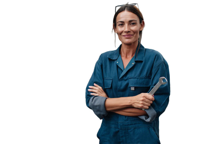 Female Automotive Technician Vinyl Car Decal Sticker – Waterproof & UV-Resistant 8"