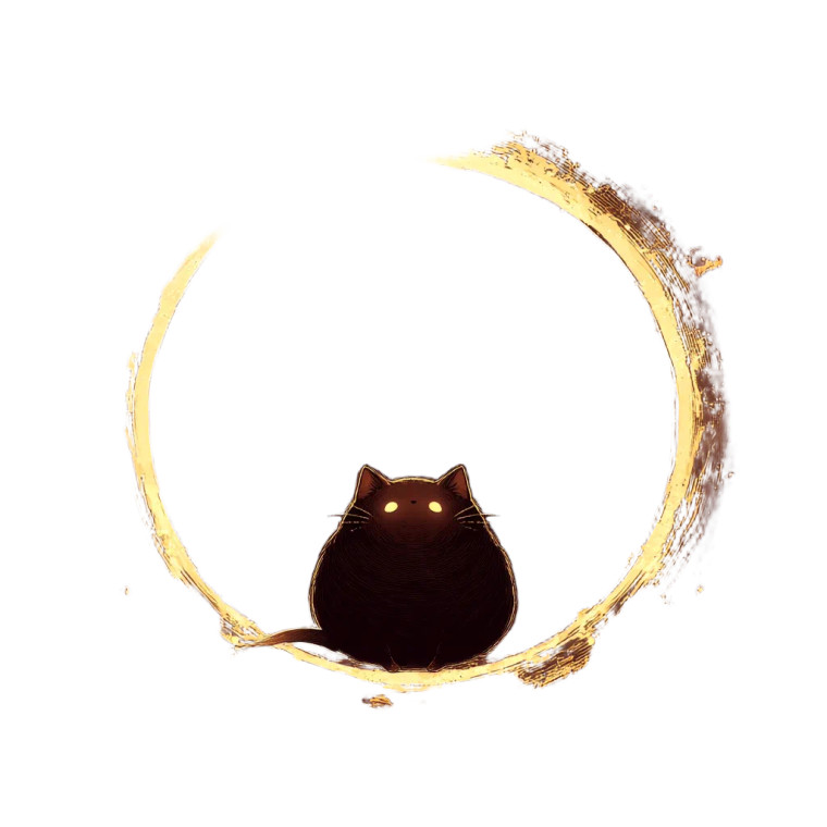 Void Cat Vinyl Car Decal Sticker – Waterproof & UV-Resistant 8"