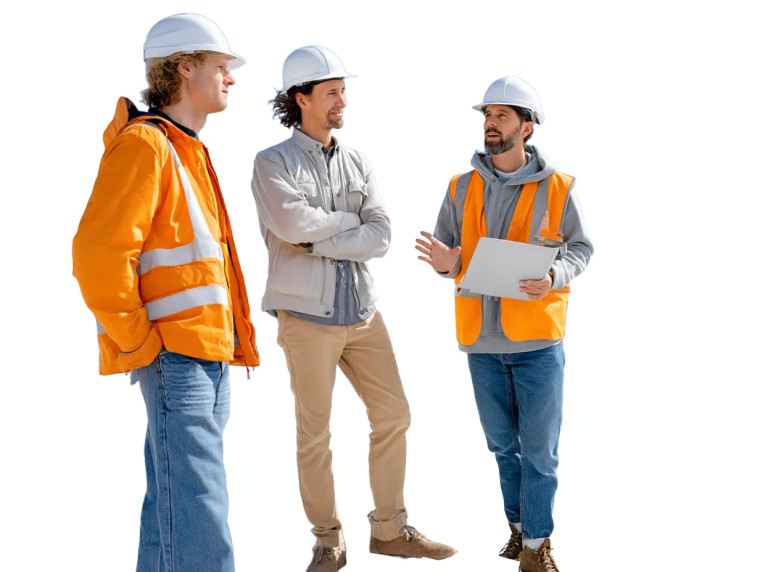 Construction Workers Vinyl Car Decal Sticker – Waterproof & UV-Resistant 8"