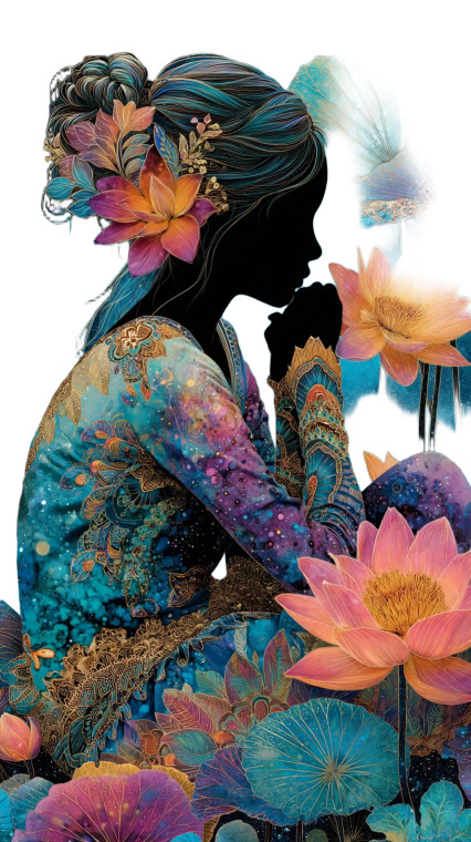 Meditating Fantasy Woman Vinyl Car Decal Sticker – Waterproof & UV-Resistant 8"